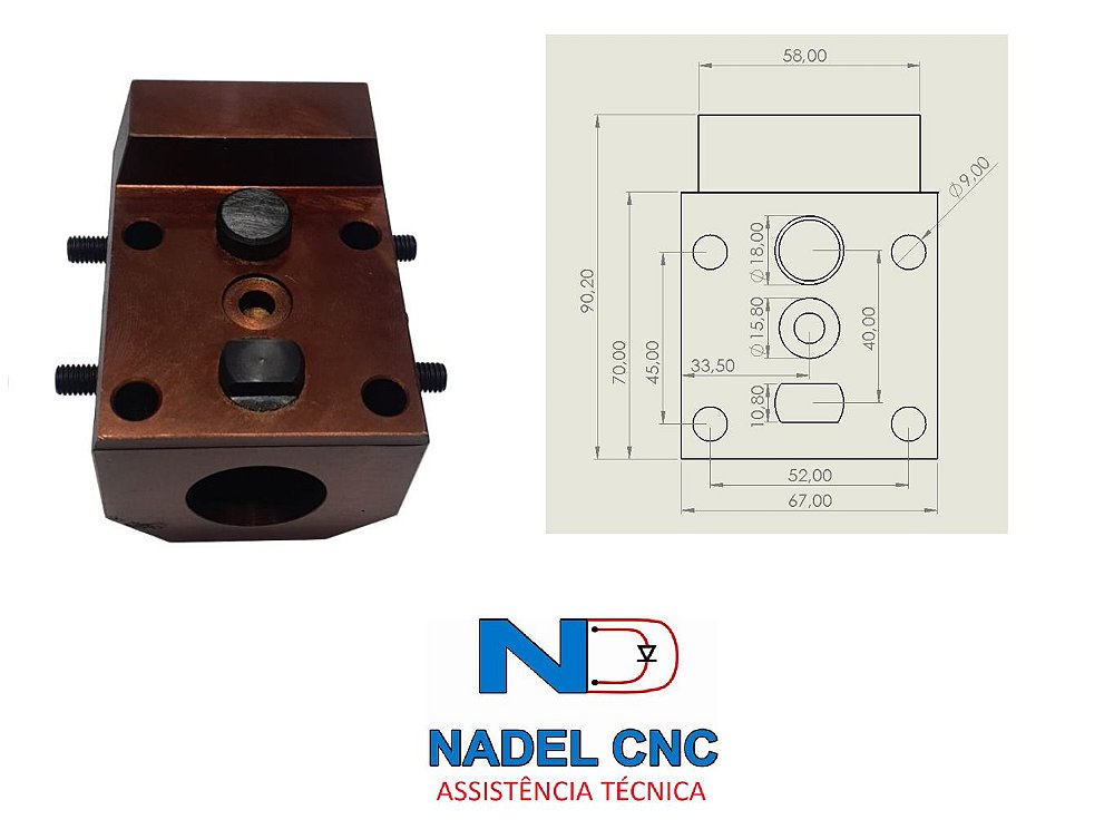 Suporte Vdi torno cnc G / GL 240 ROMI TMAX 32mm Novo NADEL CNC Automação