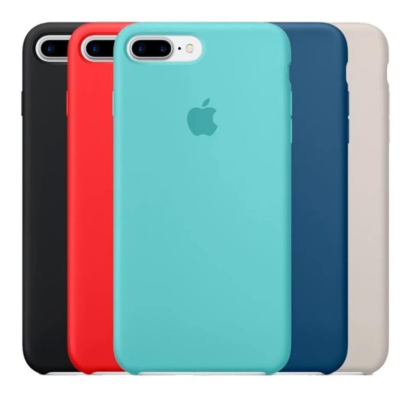 CAPA SILICONE IPHONE 7/8 PLUS VÁRIAS CORES - Pontual Celulares e Acessórios