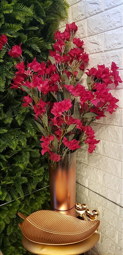 Arranjo G de Primavera Rosa Pink Toque Real em Vaso G acrílico Cilíndrico  Degrade Rose - Loja Harmonia Decor - Decorações e Presentes