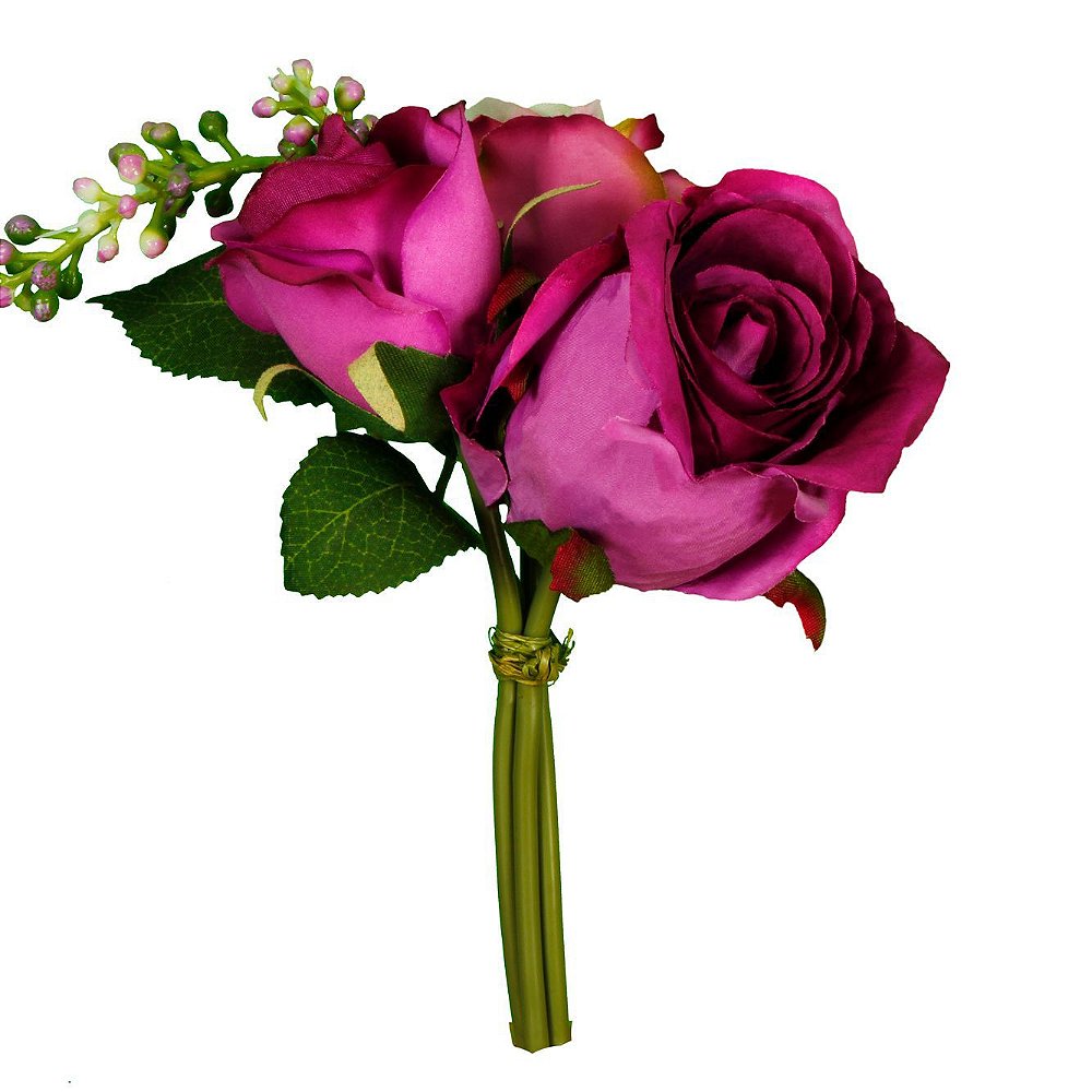Flores Artificiais - Mini Buquê De Rosa - Florae