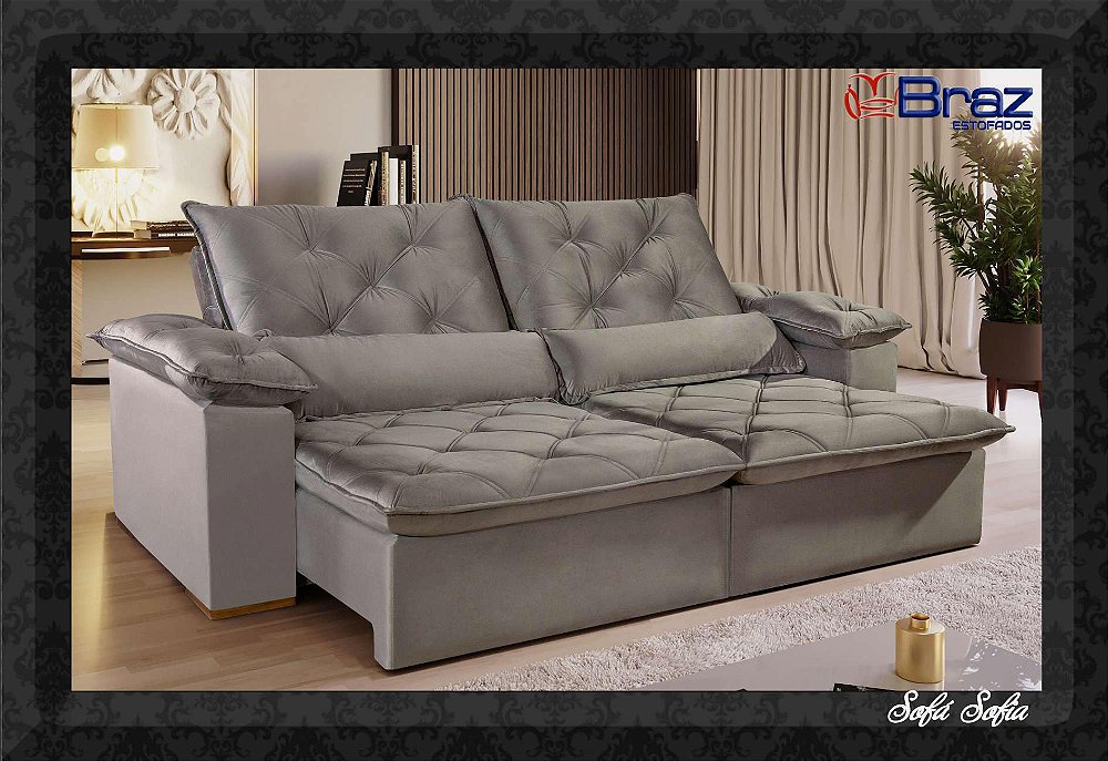 Sofa Retratil Reclinavel Sofia Braz Moveis - JD Decore