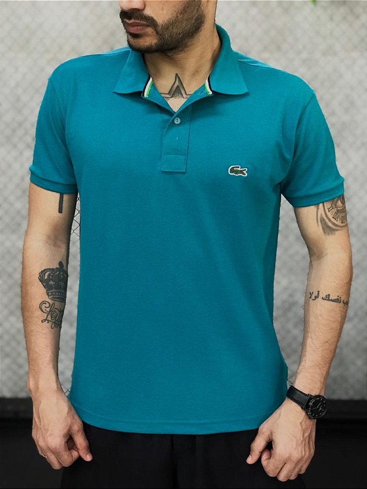 Camiseta Polo Lacoste Azul Claro - CJ Store