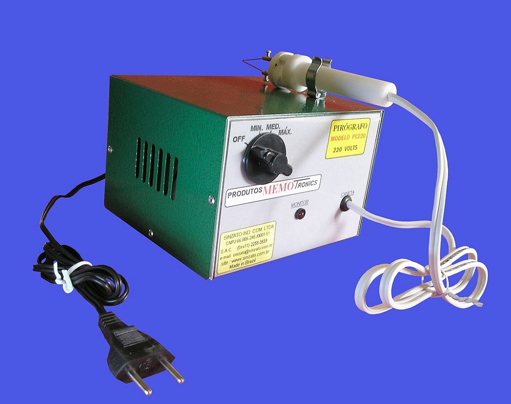 Pirógrafo Profissional Sinzato modelo PC-220. 03 temperaturas, 220 volts. -  Sinzato Memo-Corte - Pirógrafos e Cortadores de EPS, espuma, XPS e outros