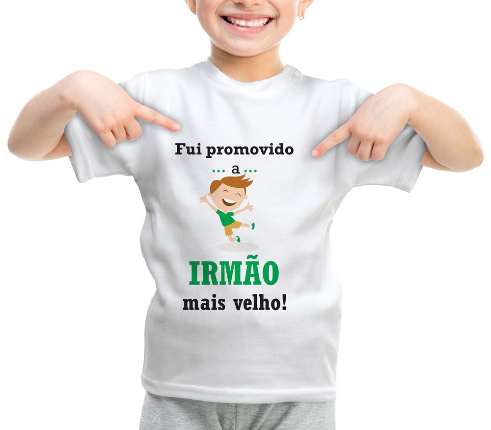 Camiseta ou Body - Promovido a Irmão Mais Velho Verde - Belita Mimos -  Enxoval para Bebê e mimos para bebe, loja de bebe