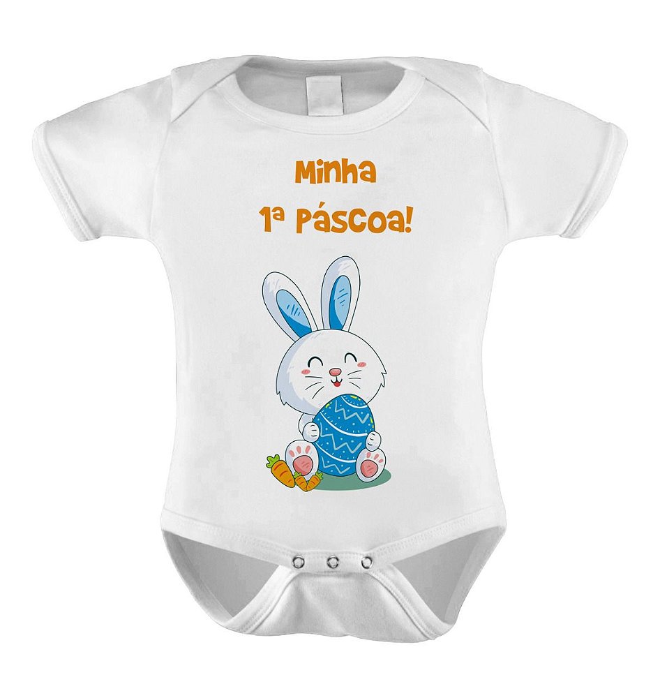 Body ou Camiseta Divertido - Minha Primeira Páscoa Coelho Azul - Belita  Mimos - Enxoval para Bebê e mimos para bebe, loja de bebe