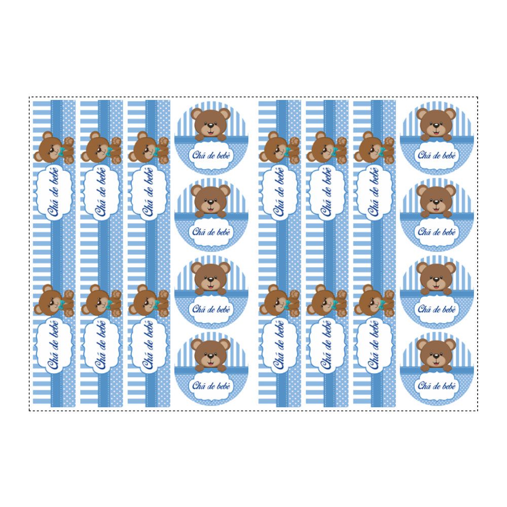 6 Adesivos Cha De Bebe Azul Para Pote De Papinha Emporio Das Lembrancinhas Belas Cores