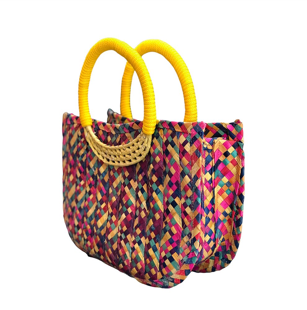 multicolor straw bolsa