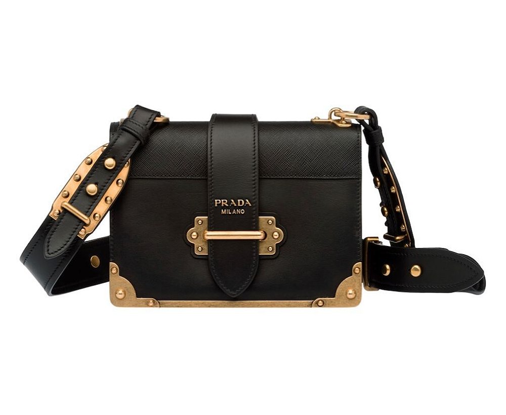 vintage black prada bolsa