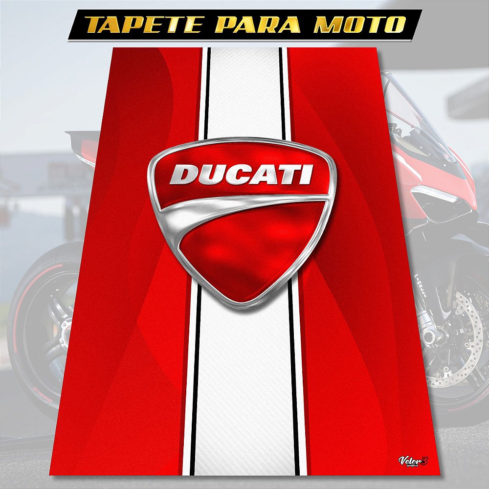 TAPETE AUTOMOTIVO MOTO Ducati - Vetor3 Gráficos - O melhor Kit Gráfico  Adesivo 3M