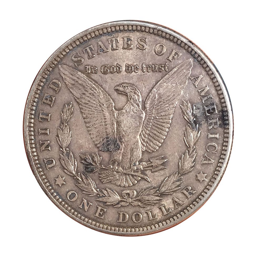 Numismática Moeda de Prata dos Estados Unidos 1 Dollar 1921 Morgan