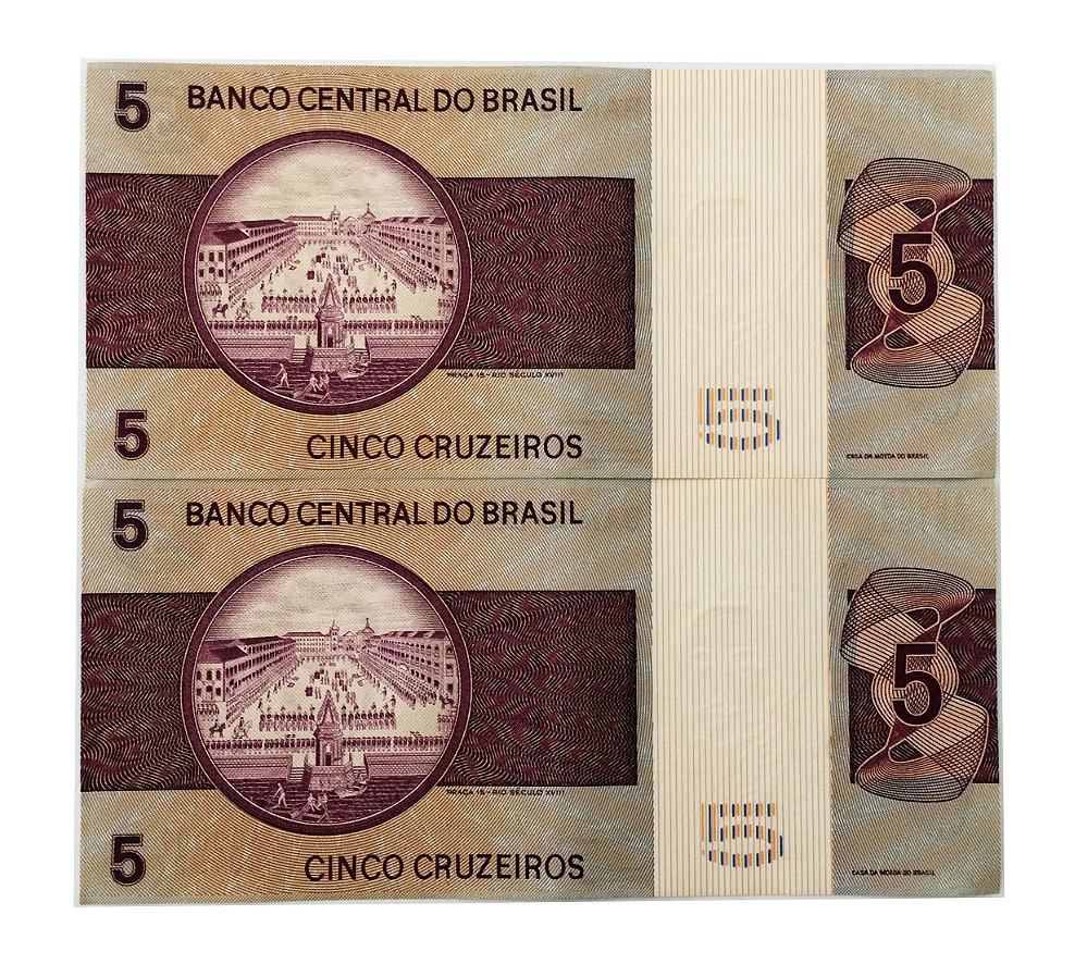 Numismática Cédulas Do Brasil 5 Cruzeiros 1970 D Pedro I