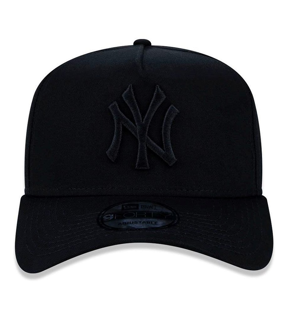 Boné New Era 9Forty New York Yankees A-Frame Preto Snapback Aba Curva -  America Cap Shop