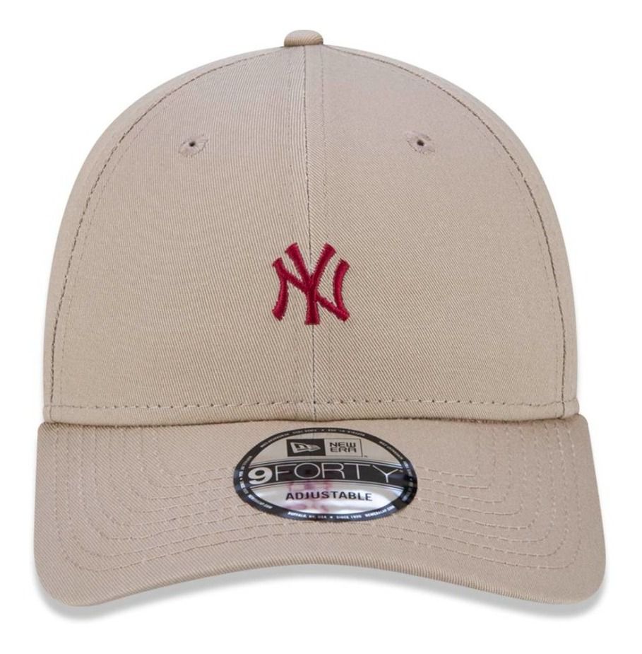 Boné New Era 9Forty MLB New York Yankees Mini Logo Bege - America Cap Shop