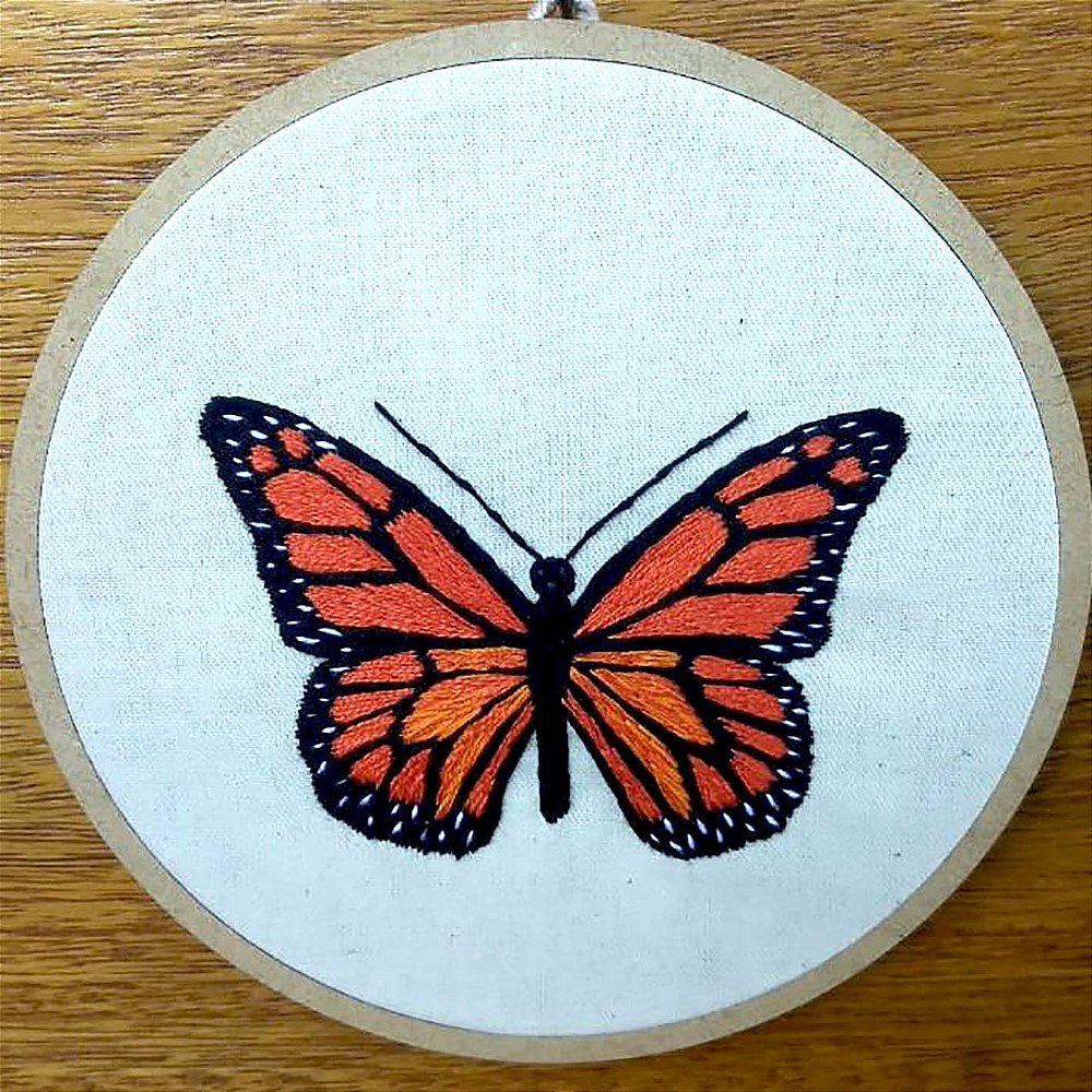 borboleta bordada, arte bordada, bordado artesanal, borboletas - A Loja dos  Passarinhos
