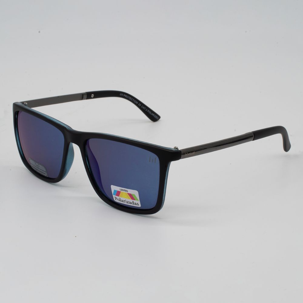Óculos de Sol Vielee Basic Polarizado Black com Lentes Azuis - Vielee Basic  | Roupas e Acessórios