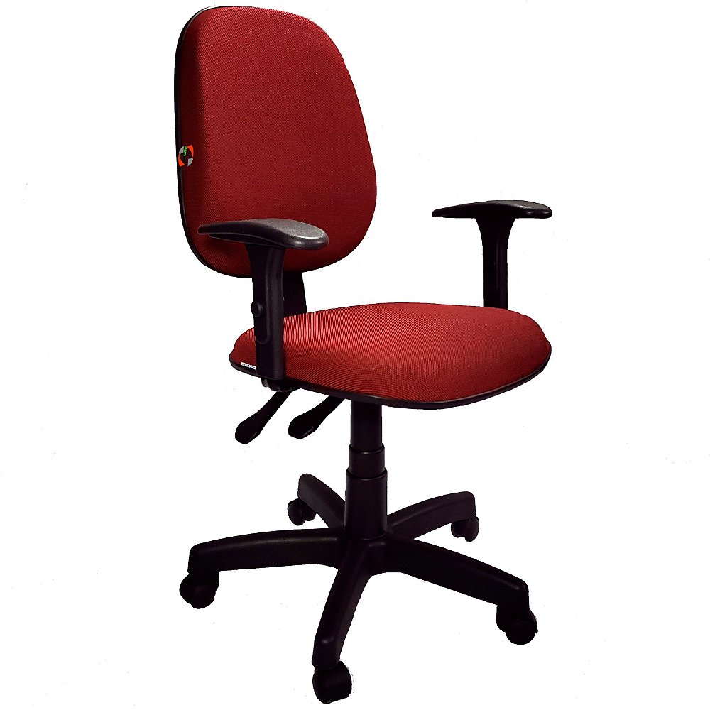 Cadeira Escritório Gerente MasiFlex Encosto ALTO c/ BackSystem- Vermelho  **Produto Novo** - Reuse Móveis Usados para escritório