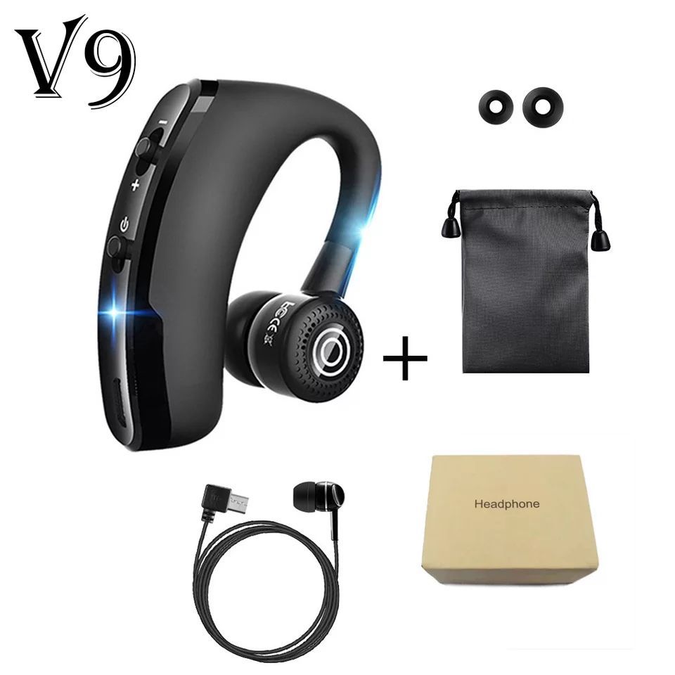 Fone Bluetooth V9 Com Fone Auxiliar Bateria Longa Duração - Q IMPORTADOS