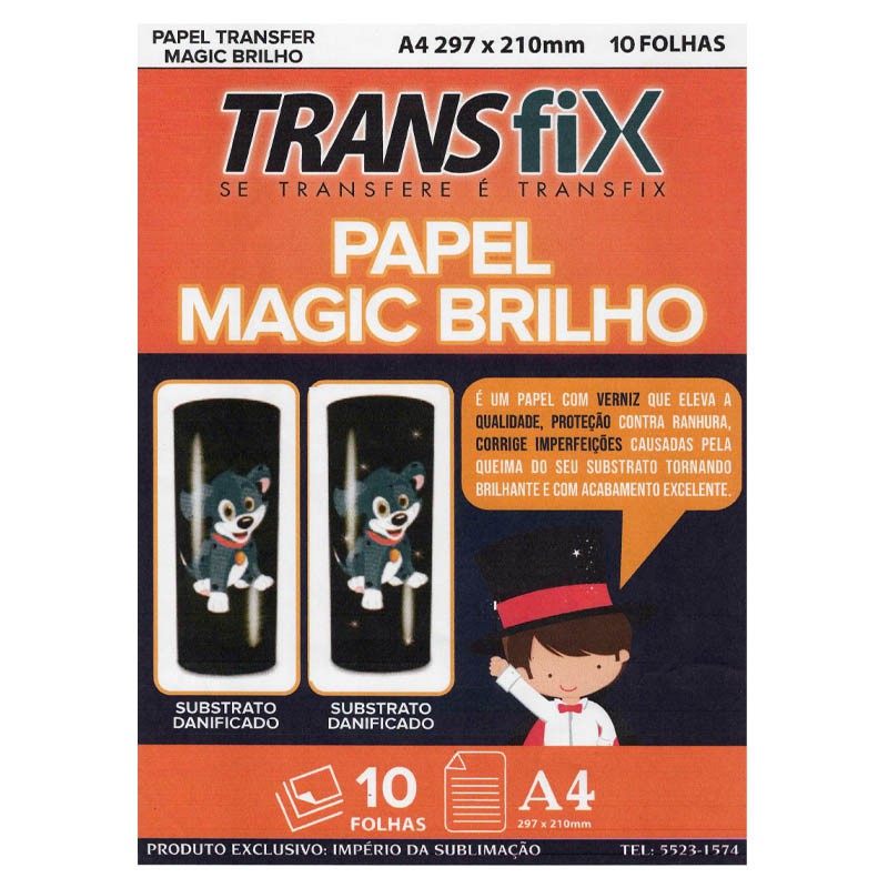 Transfer Magic Logo Papel transfer magic brilho 90g - Império do Transfer
