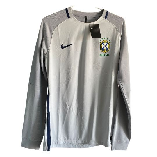 Camisa Cinza Manga Longa Seleção do Brasil. - Moda Esportiva