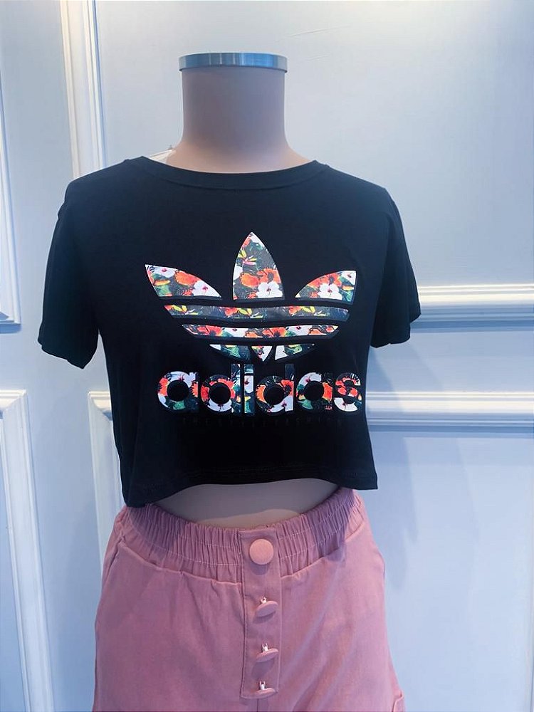cropped adidas estampado