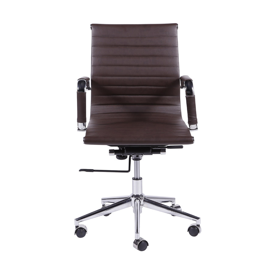 Cadeira Boxbit Eames Office Esteirinha Baixa P U Caf Base Rod zio 