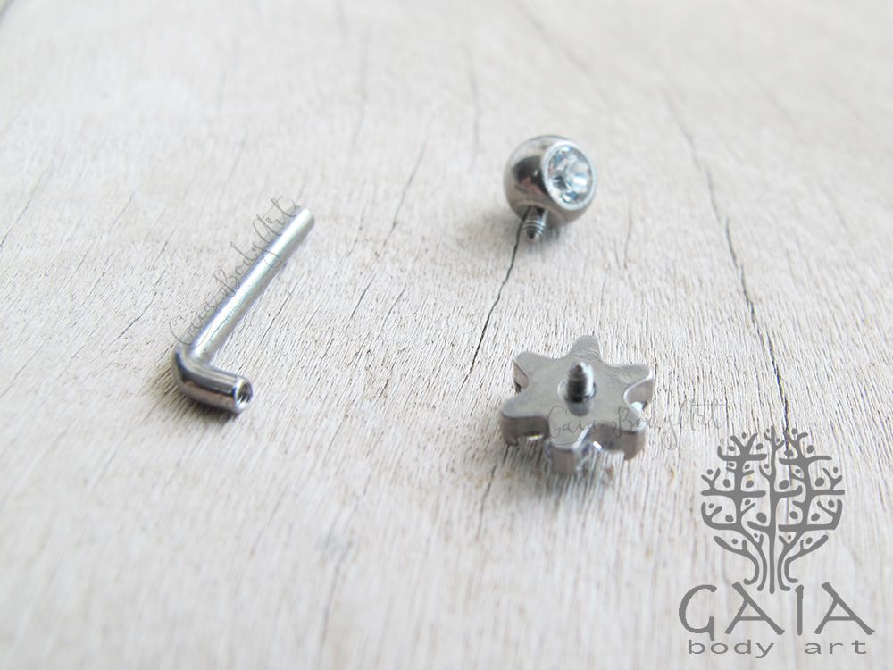 Piercing Íntimo Titânio G23 Christina Flor Zircônias - Gaia Body Art ...