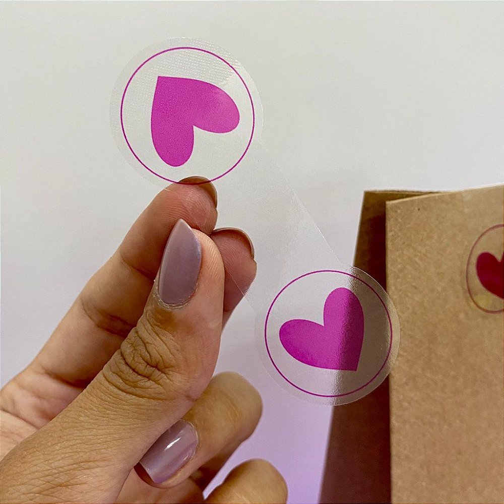 Lacre Adesivo Transparente 