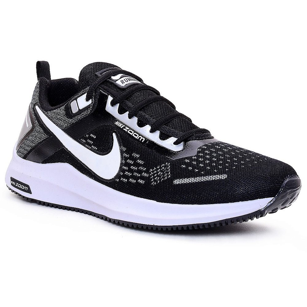 Tênis masculino Nike Running Zoom Preto Branco - Duster shoes