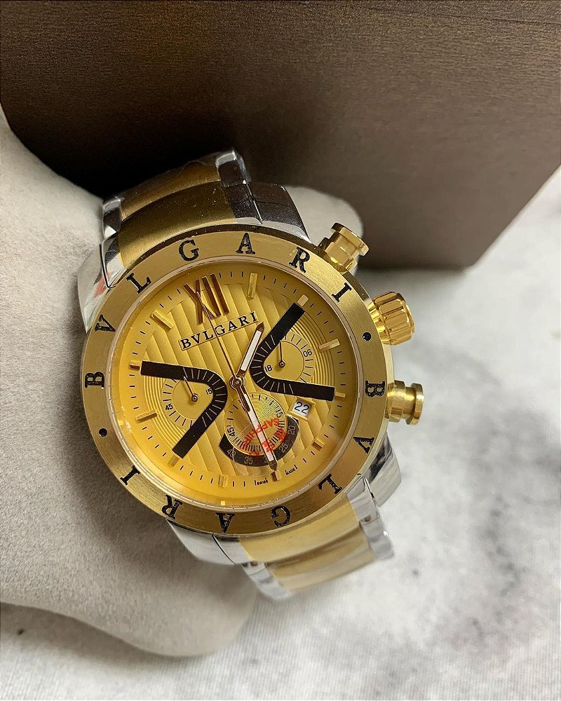 bvlgari relogio prata