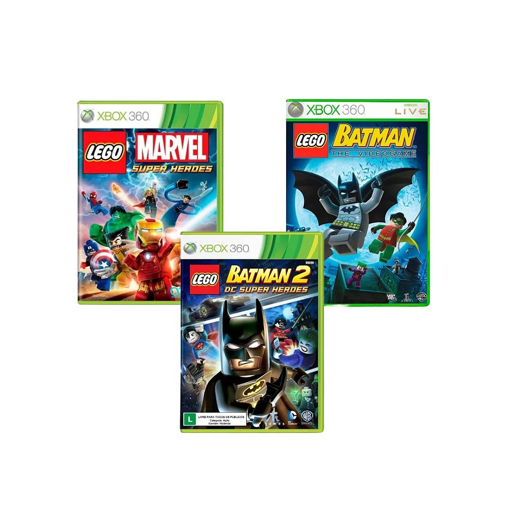 Lego Super Heroes + Lego Batman + Lego Batman 2 - Xbox 360 - Whale ltda