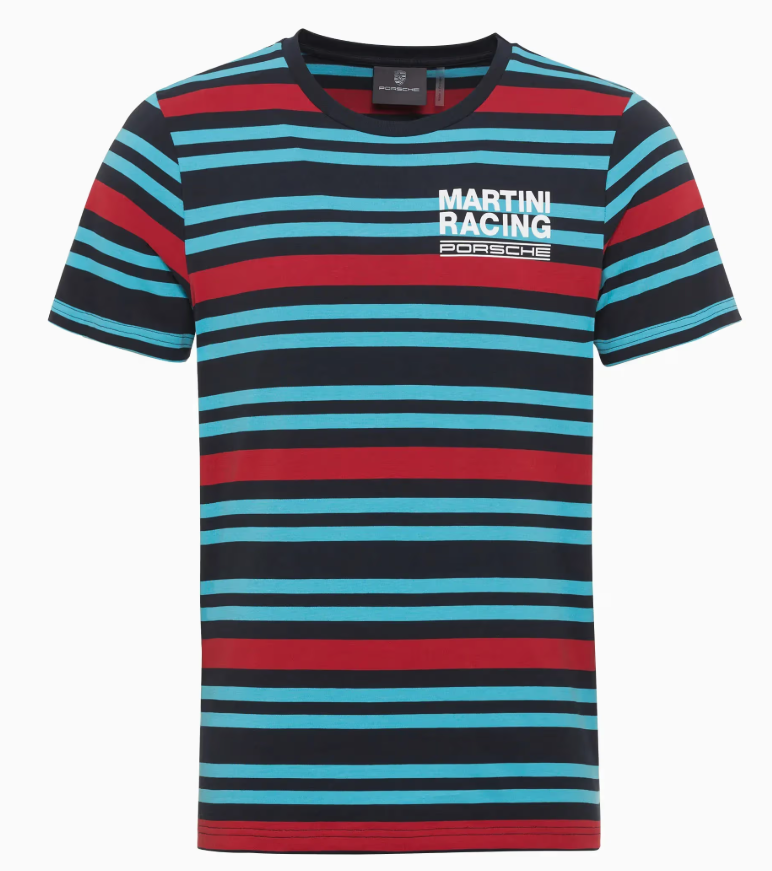 マルチネス　ポルシェ Camiseta Unissex Porsche MARTINI RACING® – Listras Clássicas