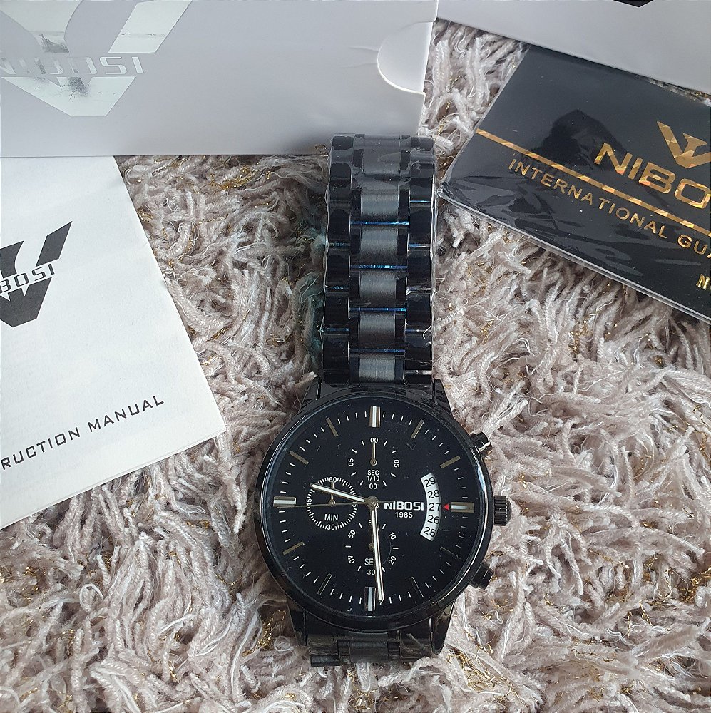RELÓGIO NIBOSI BLACK - BiG6 Store