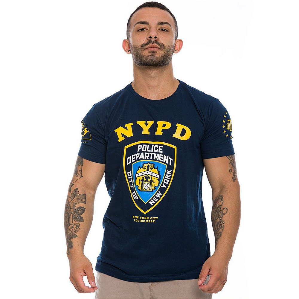 Camiseta Masculina New York City Police Department NYPD Estampa Frente -  Team Six Brasil | Camisetas Masculinas Militares - Moda e Artigos Tático  Militar TeamSix