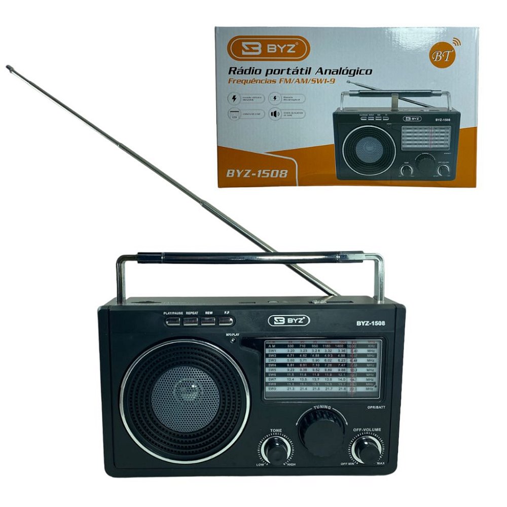RADIO PORTATIL USB/SD RADIO FM REF.: BYZ-1508 - Gimix informatica
