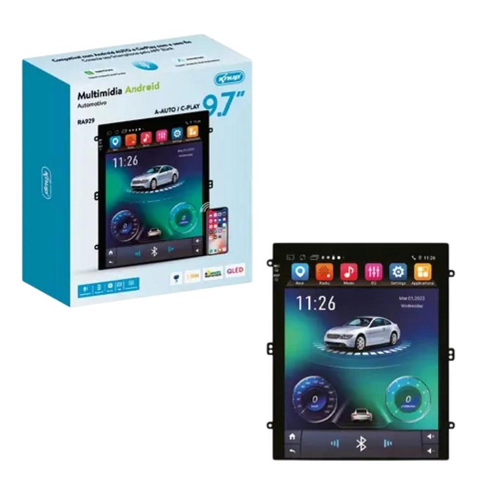 CENTRAL MULTIMIDIA AUTOMOTIVA ANDROID 32GB KP-RA928 - Gimix