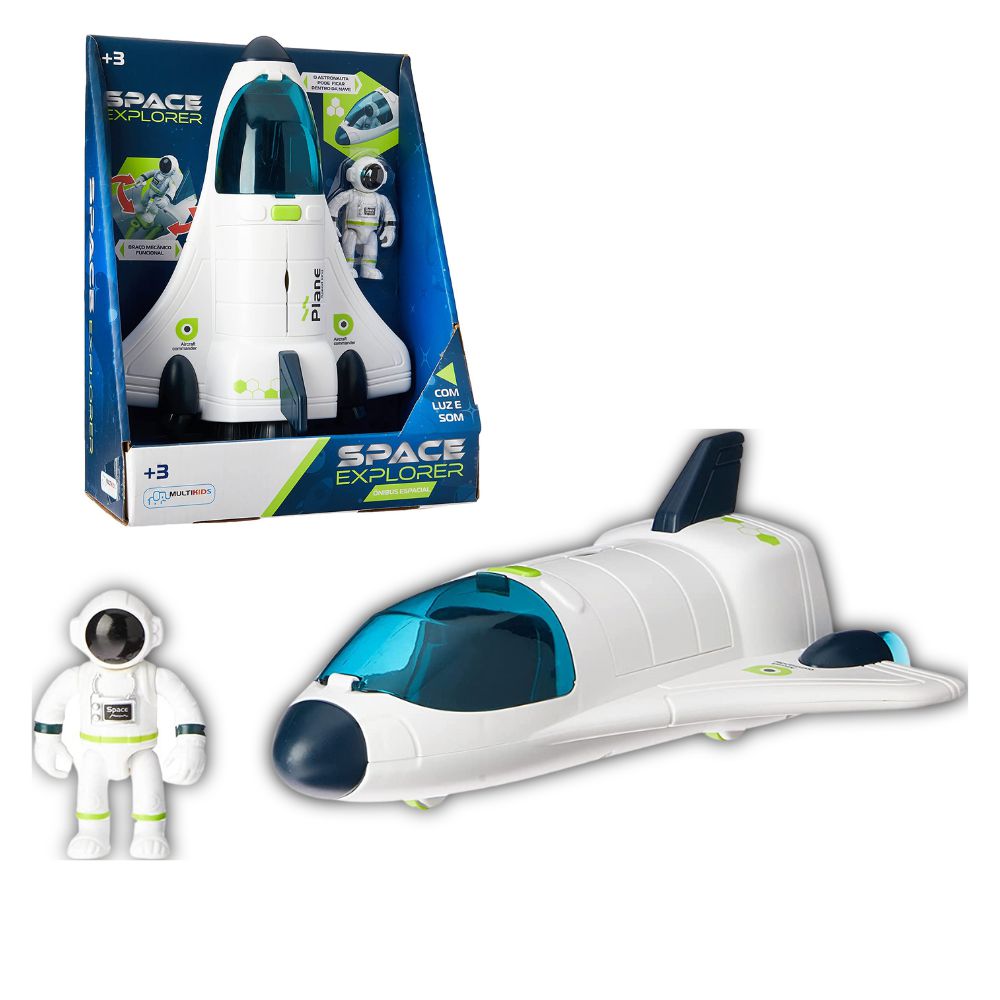 Ônibus Espacial Space Explorer com Astronauta Luz e Som - Multikids - Ideal  Presentes
