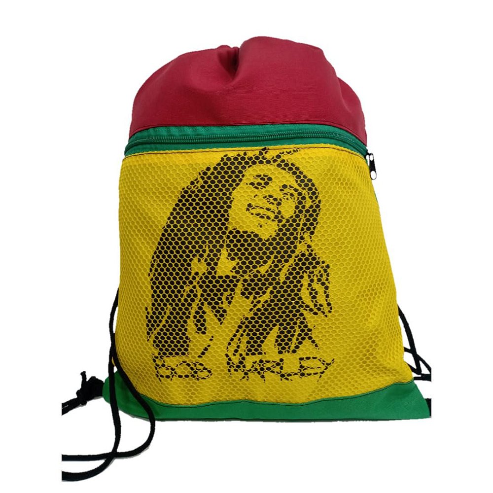 Mochila de cordão em nylon Bob Marley - praxe_rock