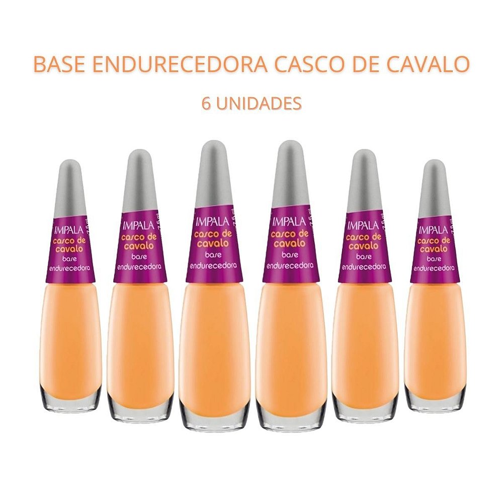 Kit 6 Unidades Esmalte Base Casco De Cavalo Impala - SHOPMODELO