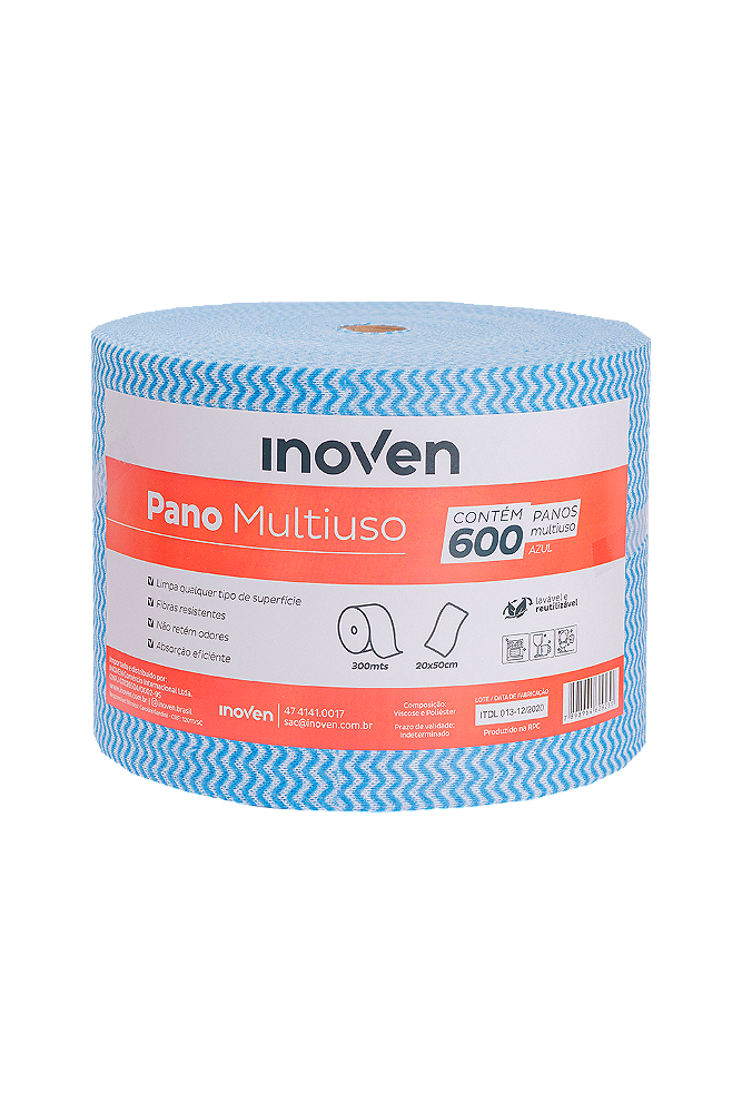 その他 Pronto600 Pano Multiuso Limpeza Azul - 20x300m - Rolo 600 UN | NZB