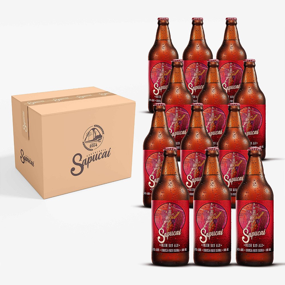 Kit UNIDADES Cerveja Sapucai Irish Red Ale Garrafa ML Cervejaria Sapucai