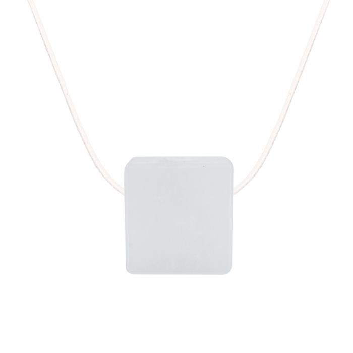 Imagem de Colar Difusor Pessoal Minimalista Quartzo Branco com Cordão 100 Algodão – Naturezza | Equilíbrio