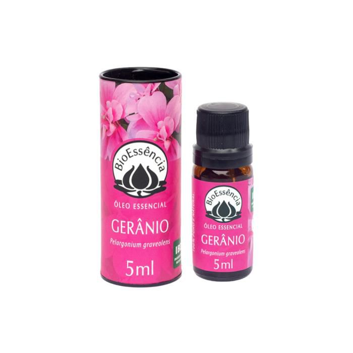 Imagem de Óleo Essencial de Gerânio 5ml – BioEssência | Pelargonium graveolens