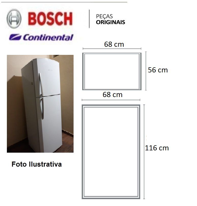 Jogo Borrachas Geladeira Continental Rc46/rc47/rc43/rsu44 - Borracha para  Geladeira é na Refrigeração OGNET-SHOP