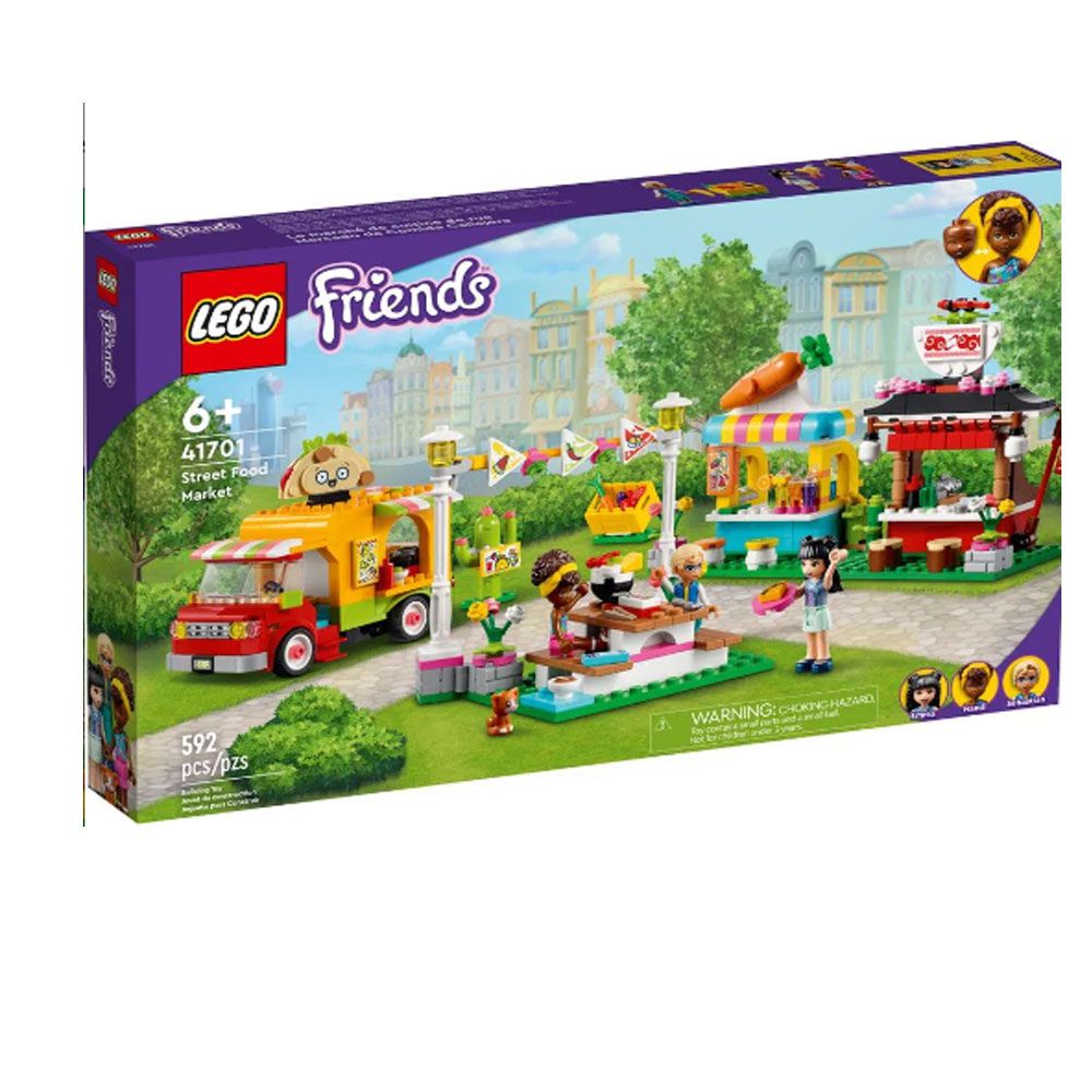 Lego Friends Mercado de Comida de Rua 592 Peças 41701 - Pequenos Travessos  | Brinquedos é aqui!