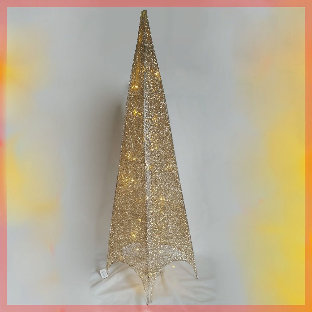 Arvore de Natal Decorativa C/LED (CHAMPANHE) 60cm - Casa & Festa Arvore de Natal Decorativa C/LED (CHAMPANHE) 60cm - Casa & Festa