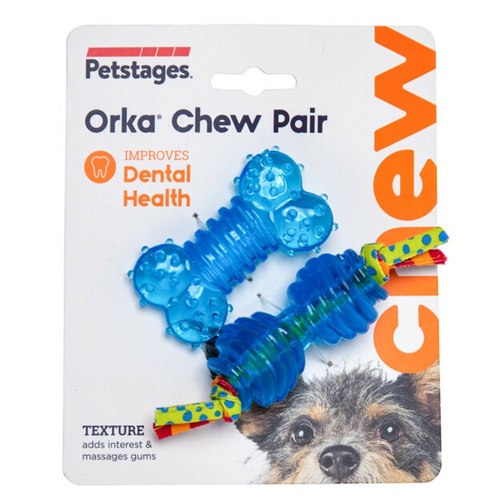 Brinquedo Orka Chew Pair da Petstages - Extra Pequeno - ZeePets Store