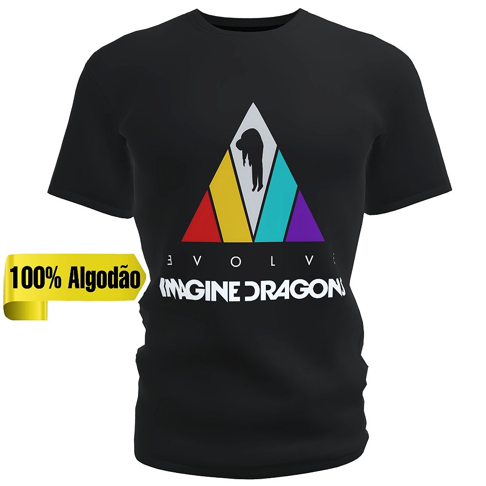 Camiseta blusa preta banda imagine dragons - Estampmax