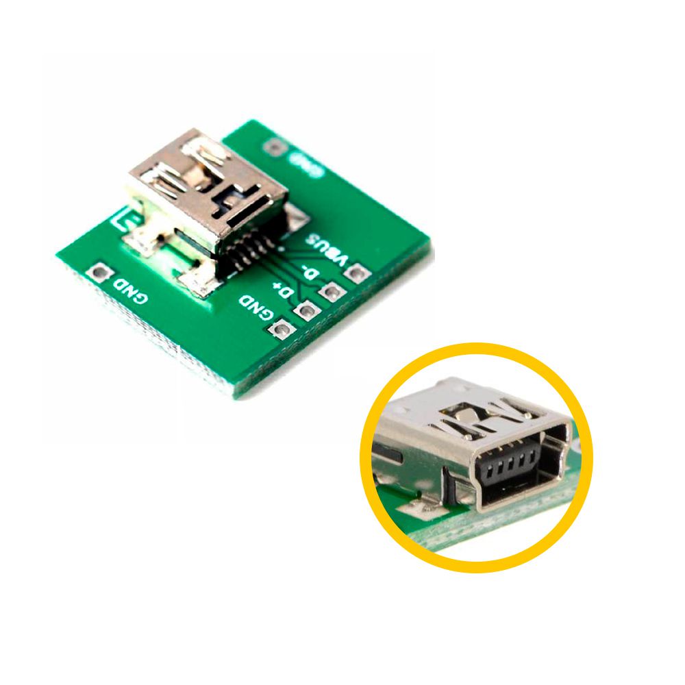 Adaptador Conector Mini USB Fêmea para DIP 2.54mm - MasterWalker Shop ...