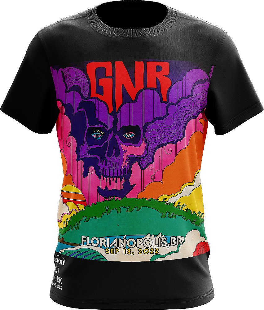 Camiseta - Guns N' Roses - Florianópolis / SC - Saloon 43 Rock - Loja da  Camiseta - Camisetas Personalizadas