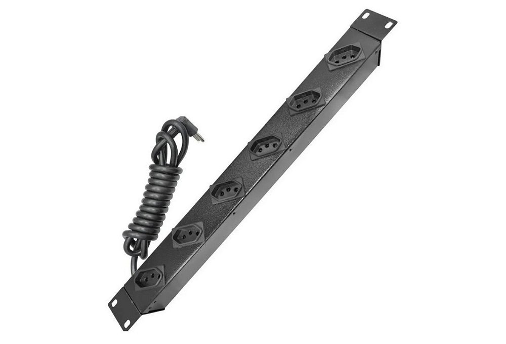 Régua Calha PDU Em Aço Com 06 Tomadas ABNT Padrão NBR 14136 e ...
